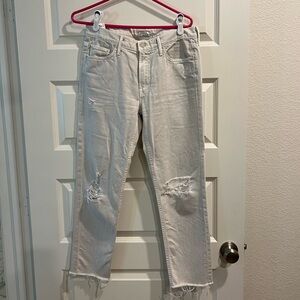 Mother The Dropout Fray Ankle Jeans